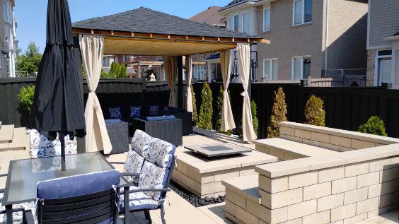 Custom bench and outdoor living Seven Stones